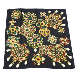 Chanel Black Scarf Small Good 135798